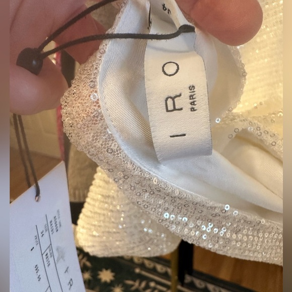 IRO Paris Haidi One Shoulder Sequin Mini Dress NWT - Picture 7 of 9